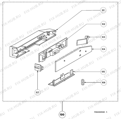 Взрыв-схема вытяжки Zanussi ZHP637X - Схема узла Section 2